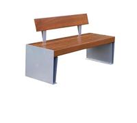 AFGFGHES Banco De Parque Silla de Parque, Banco con Respaldo for Exteriores, Ocio al Aire Libre, Banco de Asiento público al Aire Libre comunitario Cuadrado Doble Bancos De Patio(D 180CM)