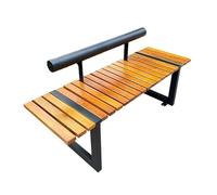 AFGFGHES Banco De Parque Silla De Parque De Acero Inoxidable For Exteriores, Asiento De Hierro Forjado, Patio, Banco Público Comunitario, Patio, Silla Trasera De Ocio Bancos De Patio(A 150CM)