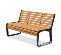 AFGFGHES Banco De Parque Silla de parqueBancos al Aire libreBanco de Descanso Doble con respaldoSilla de Ocio Cuadrada comunitariaBanco de Paisaje Bancos De Patio(1.8m)