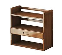 AFGFGHES Estantería para Libros Estantería de Escritorio Estante de Almacenamiento Estante de Almacenamiento de Oficina Estante de exhibición de Madera Marrón Estantes De Almacenamiento