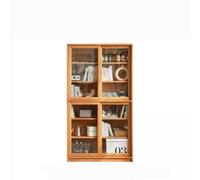 AFGFGHES Estantería para Libros Estantería de Madera de Cerezo, estantería de Madera Maciza, Vitrina, estantería Alta, Escritorio, Armario de Almacenamiento Simple Estantes De Almacenamiento