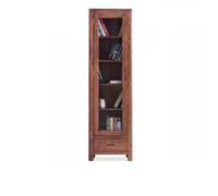 AFGFGHES Estantería para Libros Estantería de Madera Maciza, estantería combinada de Roble, Estante de Almacenamiento con Puerta de Vidrio, Vitrina, Muebles de Estudio Estantes De Almacenamiento