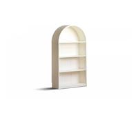 AFGFGHES Estantería para Libros Estantería de Madera Maciza, Vitrina de Pared, estantería de pie Blanca, Estante de Almacenamiento, Vitrina de Estilo Crema francés Estantes De Almacenamiento