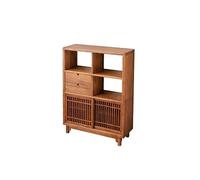 AFGFGHES Estantería para Libros Estantería de Madera, Mueble Lateral, estantería pequeña de Estilo Chino, balcón, Sala de té, Vitrina de Almacenamiento for el hogar Estantes De Almacenamiento