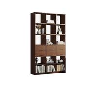 AFGFGHES Estantería para Libros Estantería Simple De Madera Maciza, Estante De Almacenamiento De Pie For Sala De Estar, Vitrina De Entrada, Librería De Celosía Multicapa Estantes De Almacenamiento