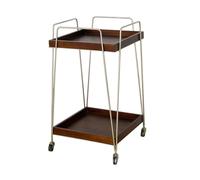 AFGFGHES Mesa auxiliar de hierro simple para sala de estar, mesa auxiliar de sofá móvil, estante de almacenamiento de doble capa, mesa auxiliar para sala de estar