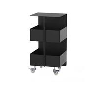 AFGFGHES Mesa auxiliar de sofá, estante de almacenamiento, mesa auxiliar de sofá, mesa de hierro simple, carrito de almacenamiento de tres capas para sala de estar