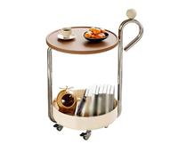 AFGFGHES Mesa auxiliar de sofá, estante de almacenamiento móvil creativo, mesa auxiliar para sala de estar, sofá pequeño, mini mesa de centro, mesa auxiliar