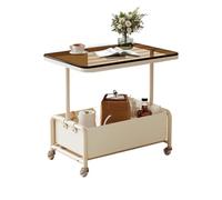 AFGFGHES Mesa Auxiliar para Sofá Mesa De Salón Auxiliar For Sofá Estilo Crema, Mesa De Centro Móvil For Sala De Estar, Dormitorio, Estante De Noche De Lujo Ligero Mesa Auxiliar para Sala De Estar