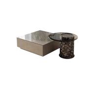 AFGFGHES Mesa De Centro Pequeña Mesa de Centro de Estilo Italiano, Mesa Auxiliar Redonda, Sencilla, for Sala de Estar, apartamento pequeño, hogar Mesas De Salón
