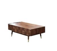 AFGFGHES Mesa De Centro Pequeña Mesa de Centro de Nogal Negro, Mesa de Centro Simple de Madera Maciza, Muebles de Sala de Estar de Estilo Chino, Mesa Auxiliar for sofá for el hogar Mesas De Salón