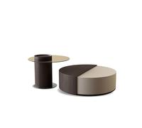 AFGFGHES Mesa De Centro Pequeña Mesa de Centro Redonda de Vidrio giratoria de Estilo Italiano, Mesa Auxiliar Sencilla for Sala de Estar de apartamento pequeño Mesas De Salón