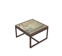 AFGFGHES Mesa de centro pequeña pequeña de madera maciza de nogal negro, tatami, mesa de té baja, balcón, plataforma moderna, mesa de té para sala de estar