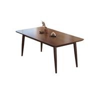 AFGFGHES Mesa De Comedor Mesa De Comedor Rectangular Sencilla Y Moderna For Apartamento Pequeño, Mesa De Comedor De Madera Maciza De Color Nogal For El Hogar Mesa De Cocina