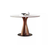 AFGFGHES Mesa De Comedor Mesa De Comedor Redonda De Madera Maciza Creativa For El Hogar Mesa De Negociación Simple Blanca Mesa De Comedor De Pizarra For Apartamento Pequeño Mesa De Cocina
