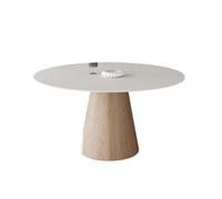 AFGFGHES Mesa De Comedor Mesa De Comedor Redonda De Pizarra De Madera Maciza, Sencilla Y Moderna, Estilo Crema For El Hogar, Mesa De Negociación De Troncos Mesa De Cocina