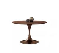 AFGFGHES Mesa De Comedor Mesa De Comedor Retro De Madera Maciza De Nogal Negro, Mesa De Centro Sencilla De Estilo De Mediados De Siglo, Mesa De Comedor Redonda For El Hogar Mesa De Cocina