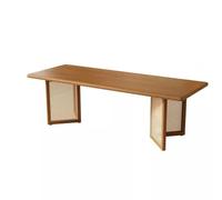AFGFGHES Mesa De Comedor Mesa De Comedor Retro De Madera Maciza For El Hogar, Mesa De Té De Mimbre, Mesa De Té Rectangular, Mesa De Comedor For Cama Y Desayuno Mesa De Cocina