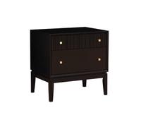 AFGFGHES Mesitas De Noche Armario De Almacenamiento Sencillo De Madera Maciza con Cajones For Dormitorio, Color Negro Muebles De Dormitorio