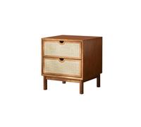 AFGFGHES Mesitas De Noche Mesita de Noche de Madera, Mueble Auxiliar Moderno for sofá, Mueble de Almacenamiento for Dormitorio, mesita de Noche de ratán Muebles De Dormitorio