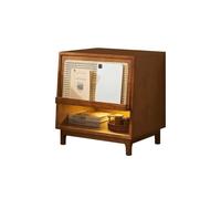AFGFGHES Mesitas De Noche Mesita de Noche de Madera nórdica, Mueble Auxiliar for sofá, Mesa Auxiliar de ratán, Mueble de Almacenamiento, Mueble de Almacenamiento de Esquina Muebles De Dormitorio