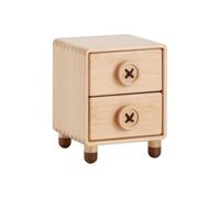 AFGFGHES Mesitas De Noche Mesita De Noche, Mueble De Almacenamiento, Totalmente De Madera Maciza, con Doble Cajón Muebles De Dormitorio(01)