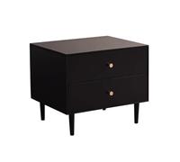 AFGFGHES Mesitas De Noche Mesita De Noche Negra Moderna For El Hogar, Mueble De Almacenamiento Sencillo De Madera Maciza For Dormitorio Nórdico Muebles De Dormitorio