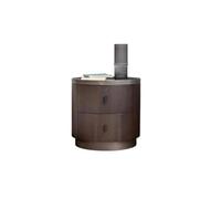 AFGFGHES Mesitas De Noche Mesita De Noche Redonda De Madera Maciza, Mueble Redondo Moderno Y Sencillo, Mesita De Noche Muebles De Dormitorio