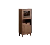 AFGFGHES Mueble para Licores 50×40×130cm Vitrina TV de Nogal, Mueble de Almacén Junto al Sofá/Televisión, Ideal para Salón, Estudio y Dormitorio Armario De Almacenamiento