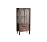 AFGFGHES Mueble para Licores 60x40x128cm Mueble TV Sala de Estar Doméstico, Vitrina Rústica de Nogal, Apto para Bares y Cocinas Armario De Almacenamiento