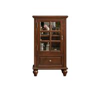 AFGFGHES Mueble para Licores 60x46x100.5cm Consola Rústica Vintage Madera Maciza, Mueble Vitrina Salón Junto al Televisor, Apto para Cafeterías y Restaurantes Armario De Almacenamiento