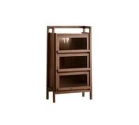 AFGFGHES Mueble para Licores Mueble de Almacenamiento for Sala de Estar de Nogal Macizo de 65 x 33 x 115 cm, Ideal for tabernas y cocinas. Armario De Almacenamiento