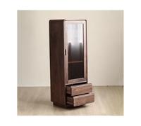 AFGFGHES Mueble para Licores Vitrina for vinos de Madera Maciza de Nogal de 50 x 40 x 146 cm, Mueble de Almacenamiento for el hogar, Sala de Estar, Mesa Auxiliar for sofá. Armario De Almacenamiento