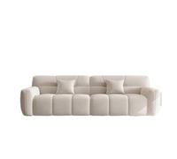 AFGFGHES Sofá pequeño de color crema, sofá pequeño para apartamento, moderno, simple, tela de caramelo, sofá para sala de estar, sofás de color crema para sala de estar (E,300 cm)