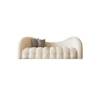 AFGFGHES Sofá pequeño salón moderno pequeño apartamento sofá estilo crema simple sofá doble blanco sofá para sala de estar (S:150 x 72 x 70 cm)