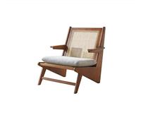 AFGFGHES Sofá Pequeño Silla de Ocio de ratán de Madera Sala de Estar de Estilo WABI-sabi reclinable sofá de sofá Sofás para Sala De Estar(A)