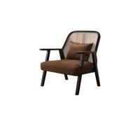 AFGFGHES Sofá Pequeño Sillón de Madera Estilo WABI-sabi for Ocio, Sala de Estar, balcón, sofá de ratán con Respaldo Simple Sofás para Sala De Estar