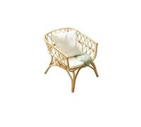 AFGFGHES Sofá Pequeño Sillón pequeño de Madera de ratán con Respaldo for balcón, sillón de Ocio, sillón de ratán Sofás para Sala De Estar