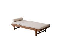 AFGFGHES Sofá Pequeño Sofá Cama de Ocio de Estilo Chino de Madera, sillón reclinable for Sala de Estar y Dormitorio con cojín, sofá Cama Sofás para Sala De Estar