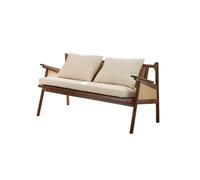 AFGFGHES Sofá Pequeño Sofá de ratán con reposabrazos for Ocio, sofá de ratán de Madera Estilo Retro for Sala de Estar Sofás para Sala De Estar(M)