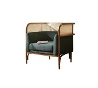 AFGFGHES Sofá Pequeño Sofá de ratán de Madera Estilo WABI-sabi, Mesa de Centro de Tres plazas, sofá Doble for Sala de Estar y Ocio Sofás para Sala De Estar(S)