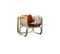 AFGFGHES Sofá Pequeño Sofá nórdico de ratán for el hogar, balcón, sillón de ratán, sillón for el hogar, Sala de Estar, sillón de Ocio Sofás para Sala De Estar(74x71x71cm)