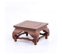 AFGFGHES Soporte para Bonsáis Base de decoración for Manualidades de Talla de Madera, Soporte de Madera Maciza, Maceta Rectangular de Piedra extraña, Base de Estatua de Buda Base De Madera(S)