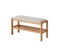 AFGFGHES Taburete De Entrada Puerta De Entrada De Madera Maciza, Taburete For Cambiar Zapatos, Puerta De Casa, Banco con Cojín Cubierto Suave Taburete para Cambiar Zapatos
