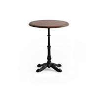 AFGFGHES Taburete Mesa de Centro Vintage de Hierro Forjado y Madera Maciza, Redonda, for Restaurante, Bar, postres y Tiendas. Sillas De Altura De Mostrador(60cm)