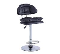 AFGFGHES Taburete Silla Alta Informal nórdica, Silla elevadora, cojín Suave de Tela, Barra giratoria, Disco de pie Alto con Taburete de Respaldo Taburete Alto(G)