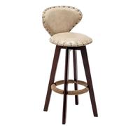 AFGFGHES Taburete Silla de Bar for el hogar, Taburete Alto de Madera Maciza, Taburete de Bar con Respaldo Giratorio, Silla Simple Moderna Taburete Alto(D)