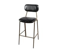 AFGFGHES Taburete Silla De Barra De Hierro De Estilo Industrial, Silla De Bar Alta, Paquete Suave Nórdico, Silla Retro Taburete Alto(B)