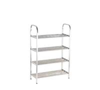 AFGFGHES Zapatero Gabinete De Almacenamiento De Zapatos De Tres Capas, Zapatero Simple For Uso Doméstico, Pequeño Multicapa De Acero Inoxidable En La Puerta. Organizador De Zapatero(B)