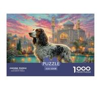 Afghan Hound Puzzles 1000 Pieza para Adultos Puzzle Juego for The Whole para Mujeres, Regalos para Hombres Cartón 100% Reciclado Decoración del Hogar 52x38cm/1000pcs